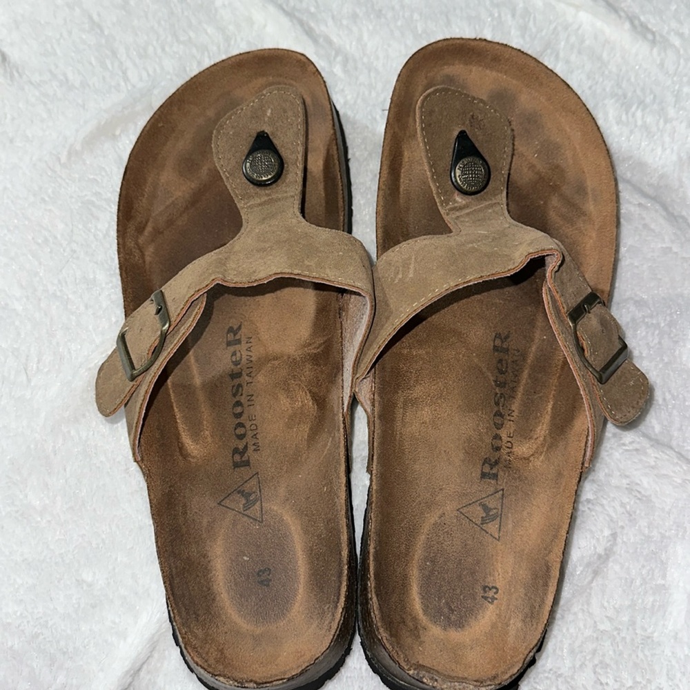 Rooster Cork Style Sandals Size 43/Mens 9.5/Womens 11